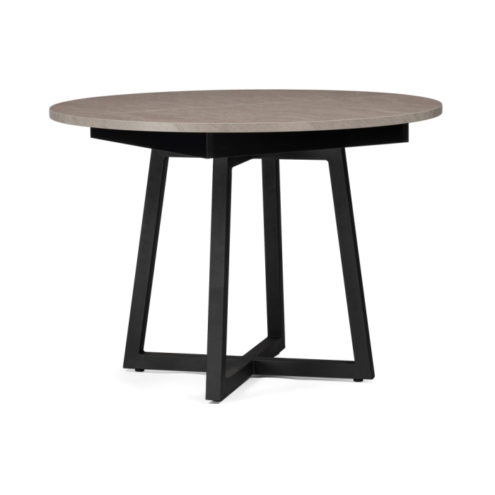 Деревянный стол Регна 100(130)х100х75 черный / бежевый