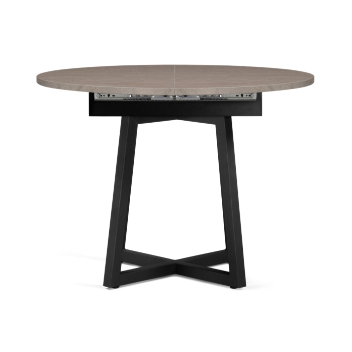 Деревянный стол Регна 100(130)х100х75 черный / бежевый