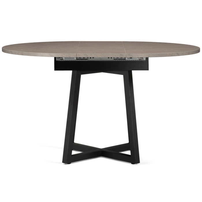 Деревянный стол Регна 100(130)х100х75 черный / бежевый