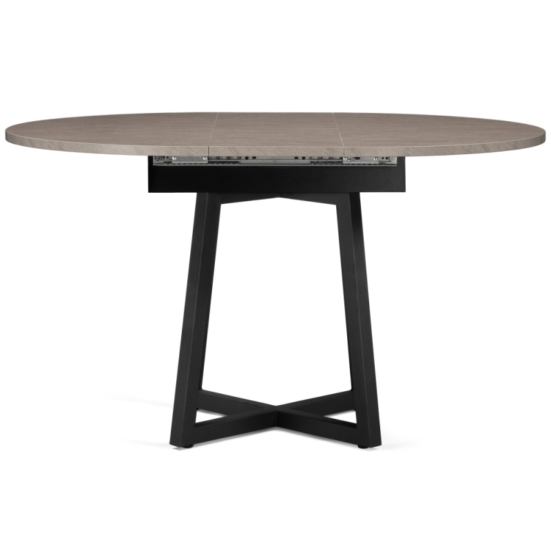 Деревянный стол Регна 100(130)х100х75 черный / бежевый