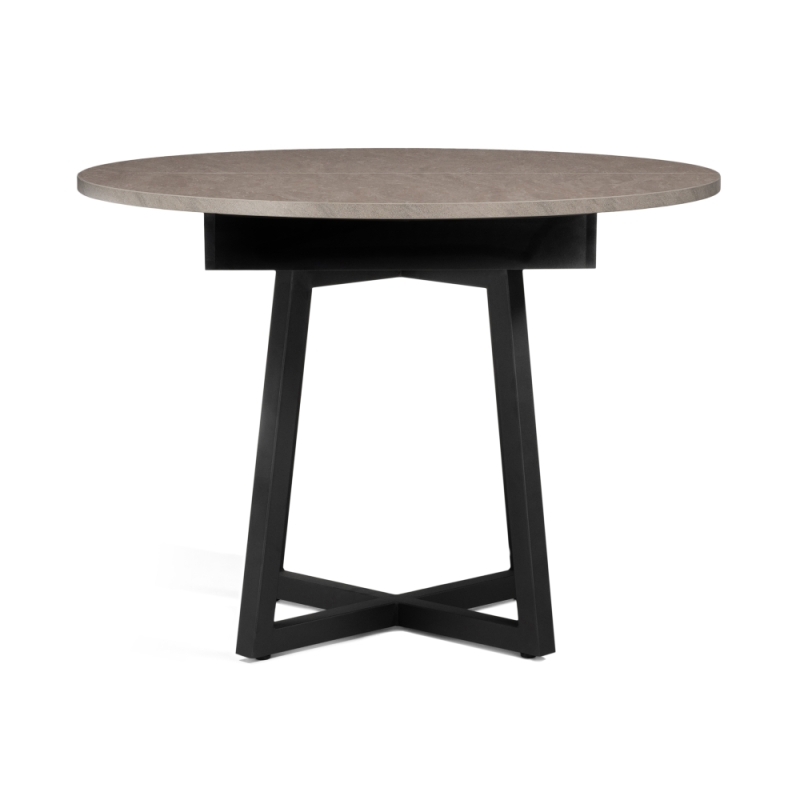 Деревянный стол Регна 100(130)х100х75 черный / бежевый