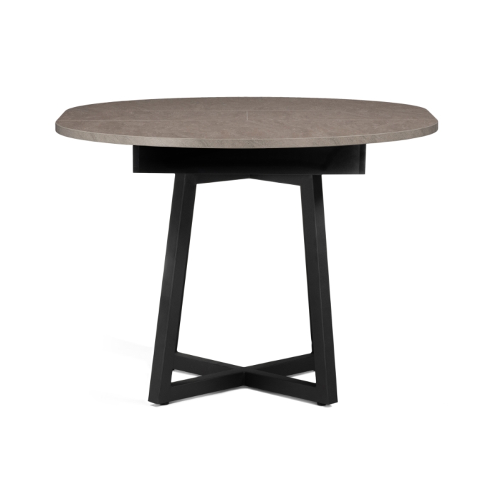 Деревянный стол Регна 100(130)х100х75 черный / бежевый