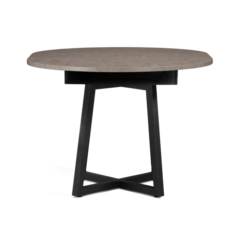 Деревянный стол Регна 100(130)х100х75 черный / бежевый