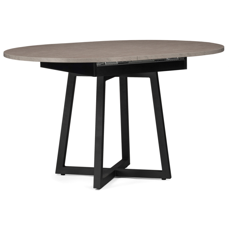 Деревянный стол Регна 100(130)х100х75 черный / бежевый