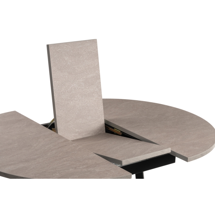 Деревянный стол Регна 100(130)х100х75 черный / бежевый