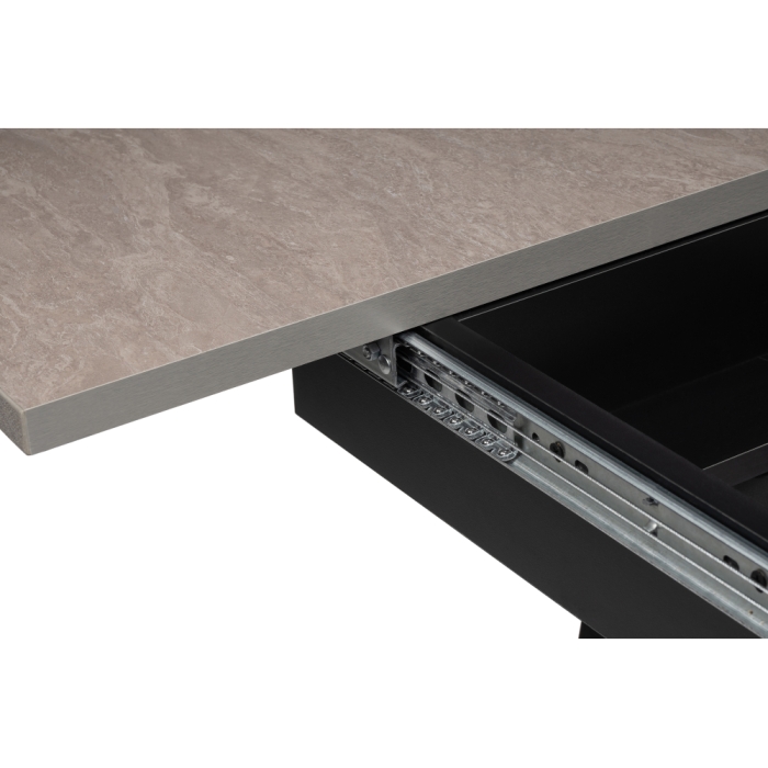 Деревянный стол Регна 100(130)х100х75 черный / бежевый