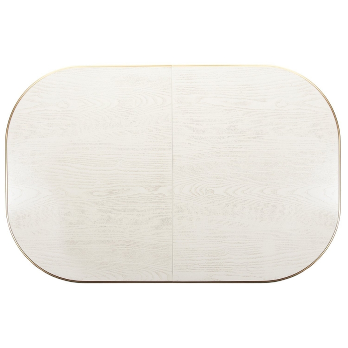 Деревянный стол Romeo 130(170)х85х75 молочный / патина золото