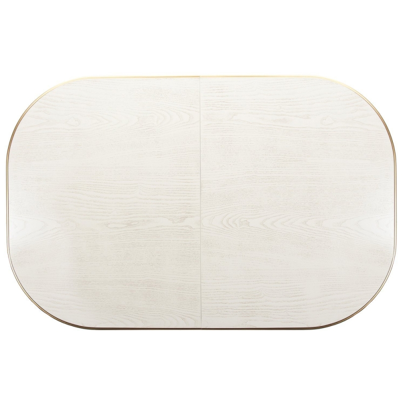 Деревянный стол Romeo 130(170)х85х75 молочный / патина золото