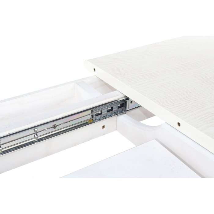 Деревянный стол Romeo 130(170)х85х75 молочный / патина золото