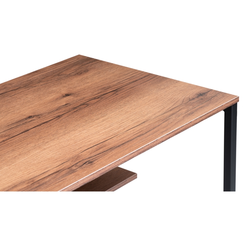 Письменный стол Клер Лофт 100х57х75 черный матовый / дуб делано темный