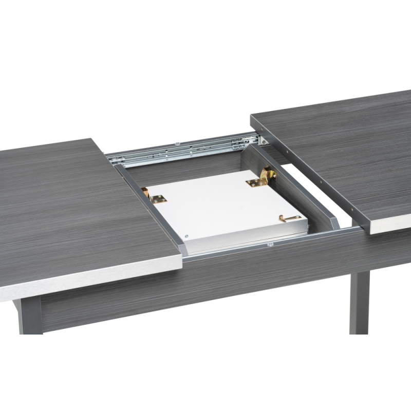 Стол Аделиция 110(140)х68х77 файн-лайн / графит