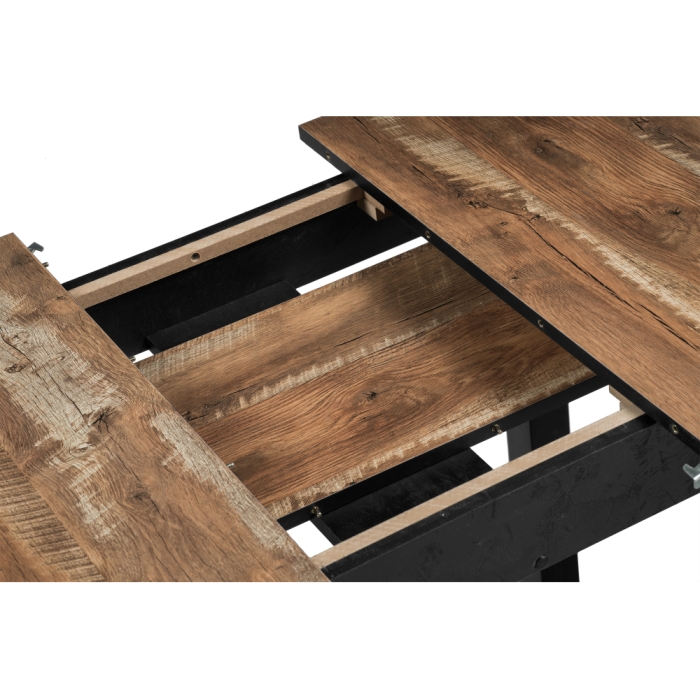 Стол Баи 110(139)х69х74 дуб юкон / черный