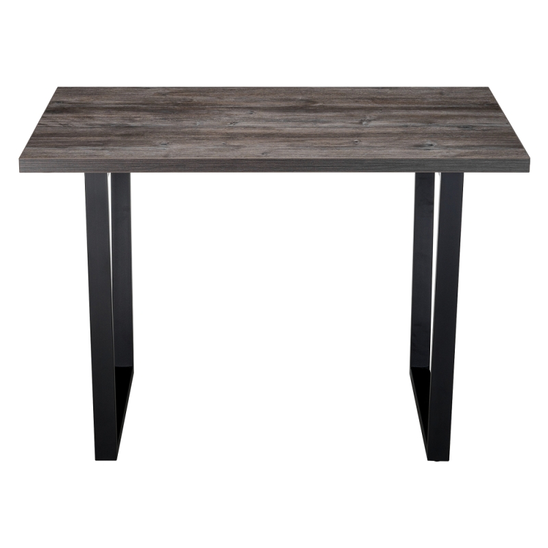 Стол Эльпатия 110х75х75 дуб рошелье / черный матовый