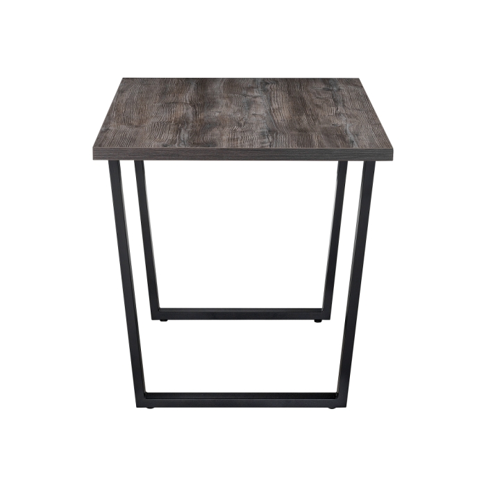 Стол Эльпатия 110х75х75 дуб рошелье / черный матовый