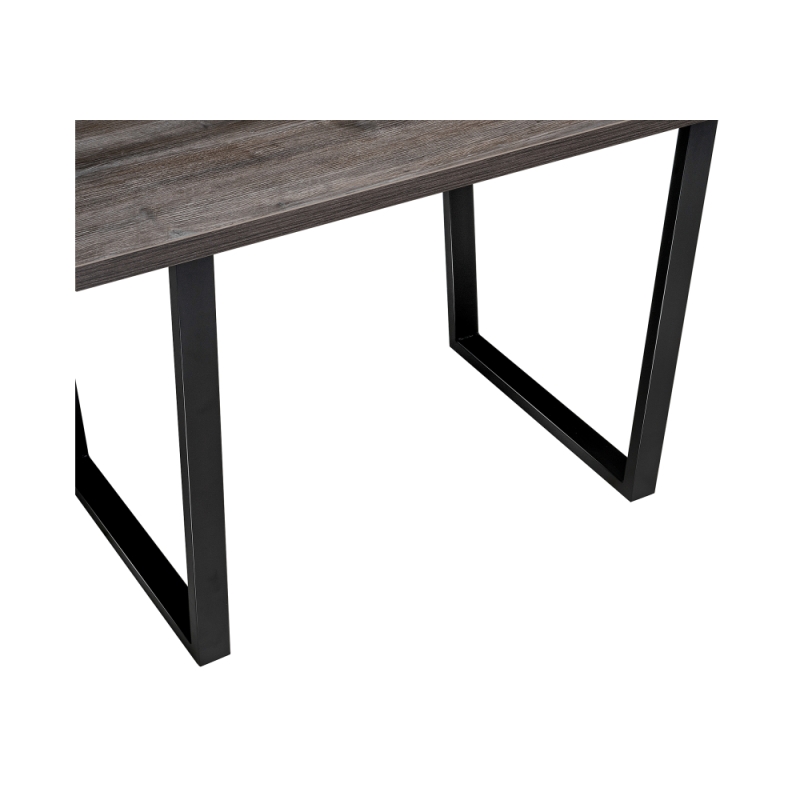 Стол Эльпатия 110х75х75 дуб рошелье / черный матовый