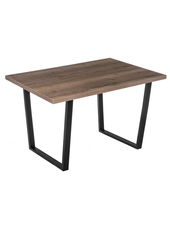 Стол Эльпатия 110х75х75 дуб велингтон / черный матовый