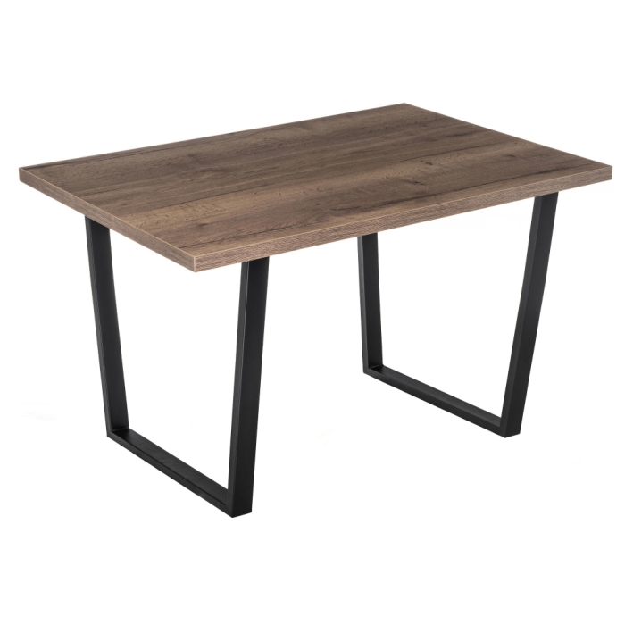 Стол Эльпатия 110х75х75 дуб велингтон / черный матовый