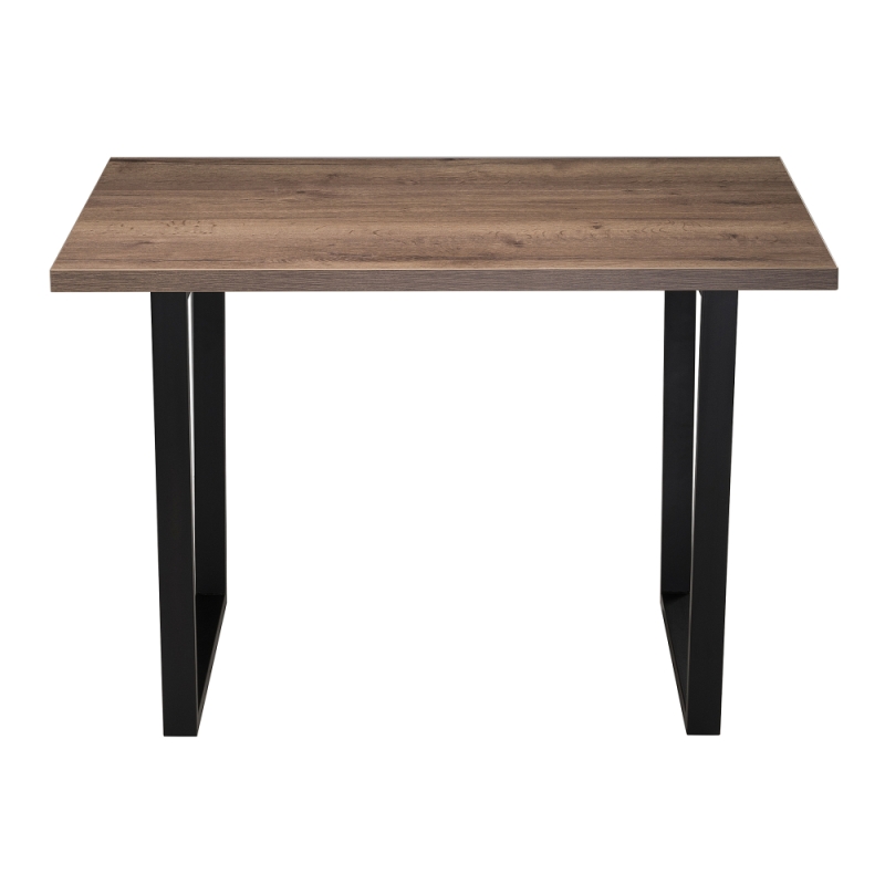 Стол Эльпатия 110х75х75 дуб велингтон / черный матовый