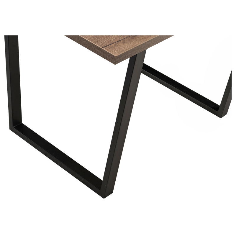 Стол Эльпатия 110х75х75 дуб велингтон / черный матовый