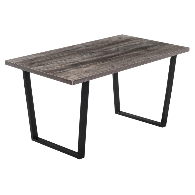 Стол Эльпатия 130х75х75 дуб рошелье / черный матовый