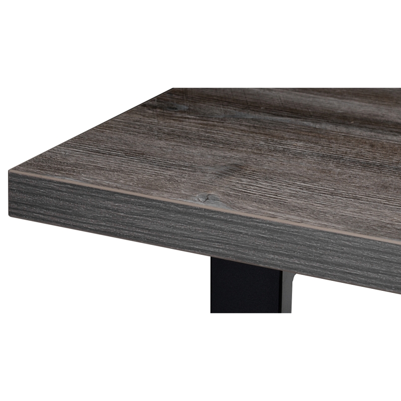 Стол Эльпатия 130х75х75 дуб рошелье / черный матовый