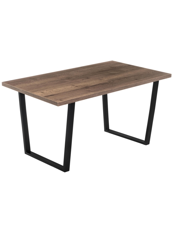 Стол Эльпатия 130х75х75 дуб велингтон / черный матовый