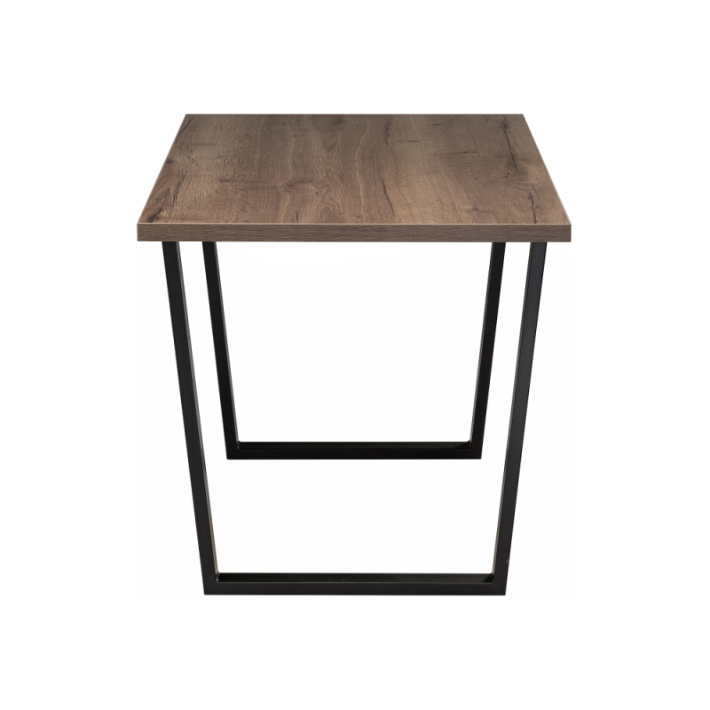 Стол Эльпатия 130х75х75 дуб велингтон / черный матовый