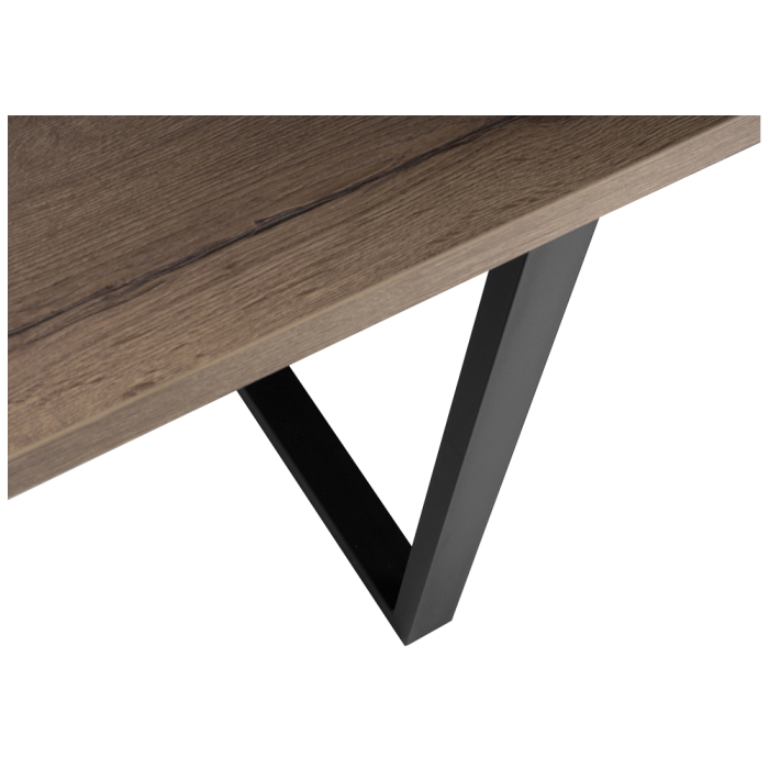 Стол Эльпатия 130х75х75 дуб велингтон / черный матовый