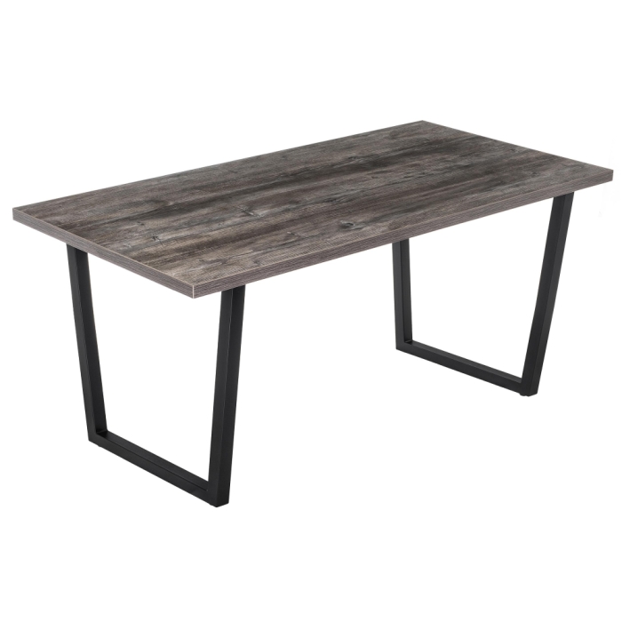 Стол Эльпатия 150х75х75 дуб рошелье / черный матовый