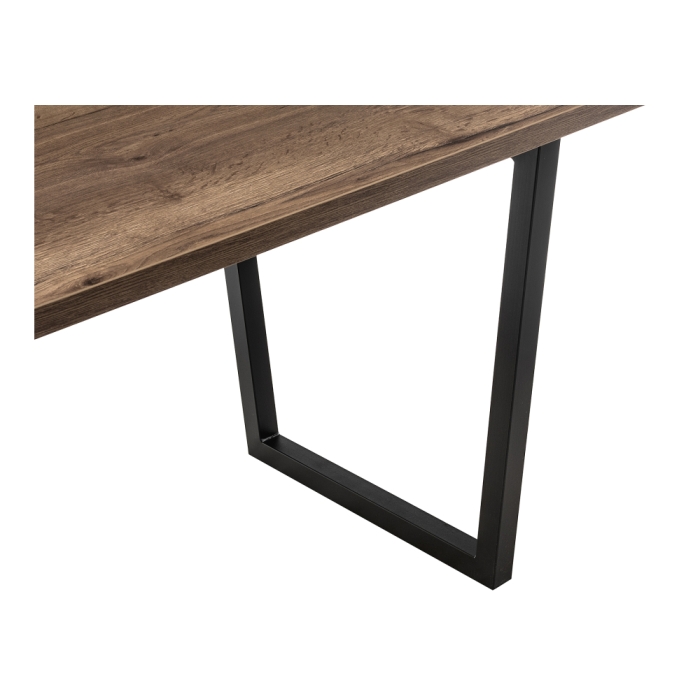 Стол Эльпатия 150х75х75 дуб велингтон / черный матовый