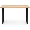 Стол Лота Лофт 120х74х75 25 мм дуб делано светлый / матовый черный