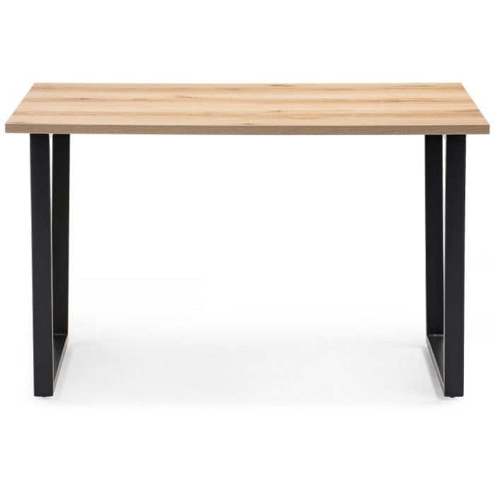 Стол Лота Лофт 120х74х75 25 мм дуб делано светлый / матовый черный