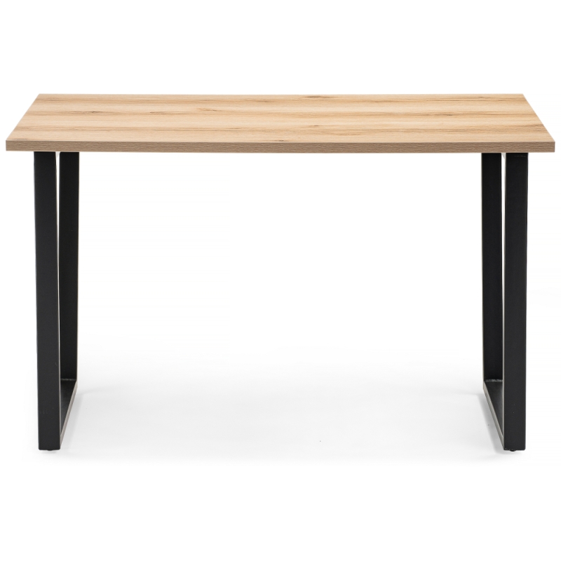 Стол Лота Лофт 120х74х75 25 мм дуб делано светлый / матовый черный