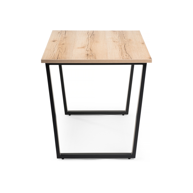 Стол Лота Лофт 120х74х75 25 мм дуб делано светлый / матовый черный