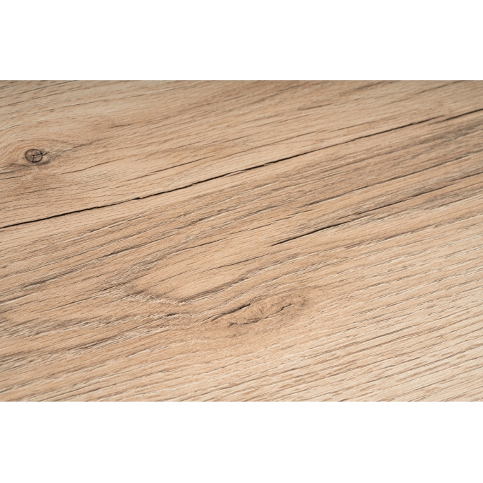 Стол Лота Лофт 120х74х75 25 мм дуб делано светлый / матовый черный