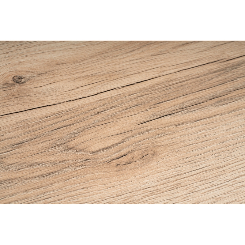 Стол Лота Лофт 120х74х75 25 мм дуб делано светлый / матовый черный