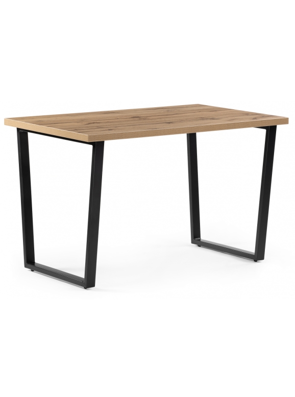Стол Лота Лофт 120х74х75 25 мм дуб вотан / матовый черный