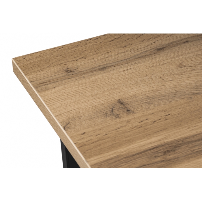 Стол Лота Лофт 120х74х75 25 мм дуб вотан / матовый черный