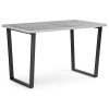Стол Лота Лофт 140х80х75 25 мм черный матовый / бетон