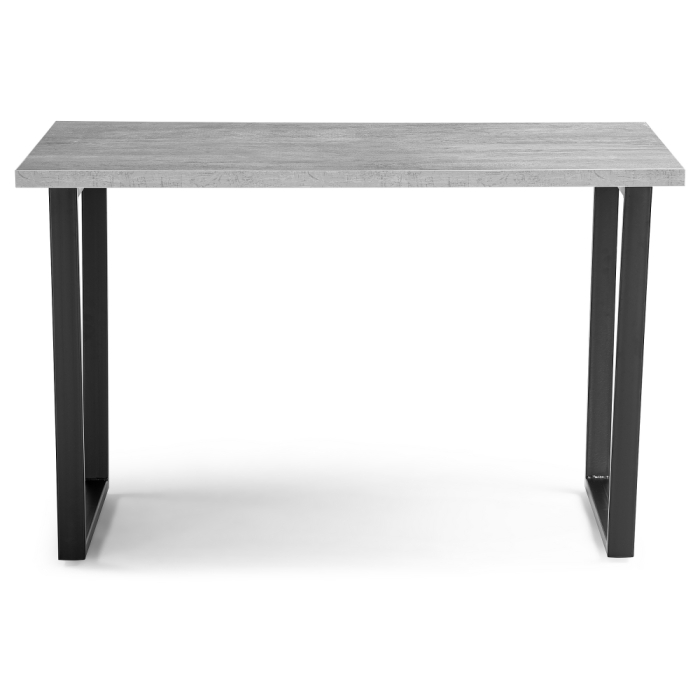 Стол Лота Лофт 140х80х75 25 мм черный матовый / бетон