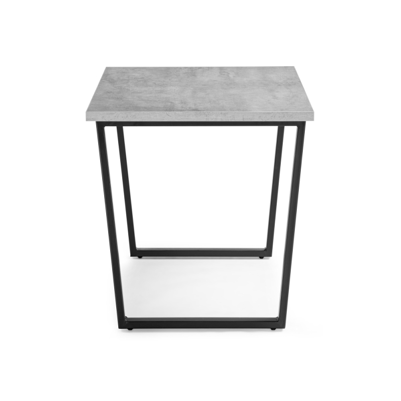 Стол Лота Лофт 140х80х75 25 мм черный матовый / бетон