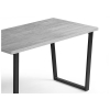 Стол Лота Лофт 140х80х75 25 мм черный матовый / бетон