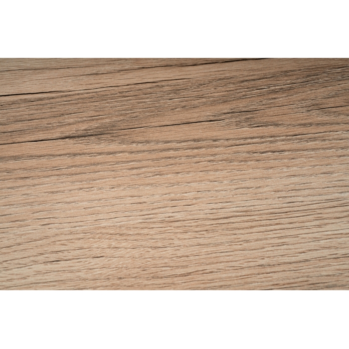 Стол Лота Лофт 140х80х75 25 мм черный матовый / дуб делано светлый