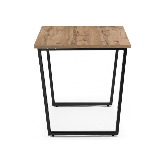 Стол Лота Лофт 140х80х75 25 мм дуб вотан / матовый черный