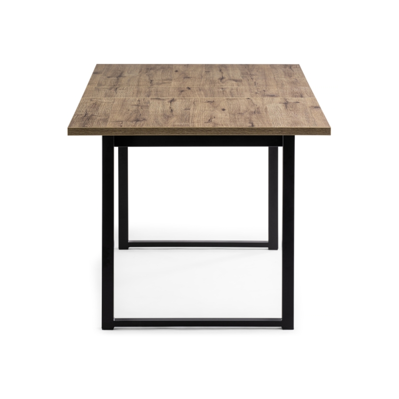 Стол Макта 140(170)х85х73 дуб велингтон / черный матовый