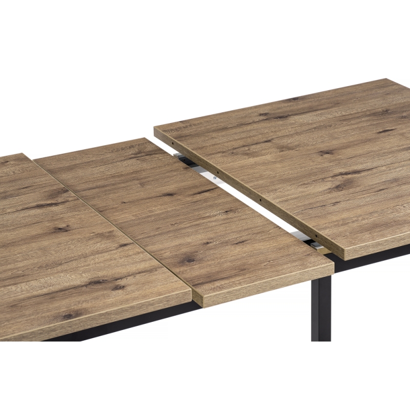 Стол Макта 140(170)х85х73 дуб велингтон / черный матовый