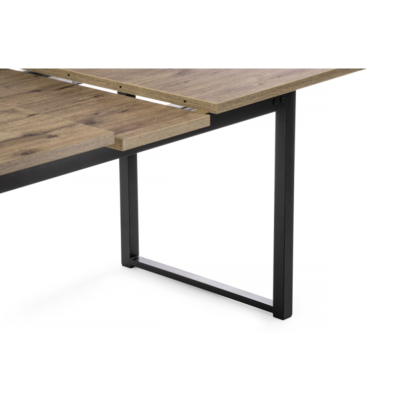 Стол Макта 140(170)х85х73 дуб велингтон / черный матовый