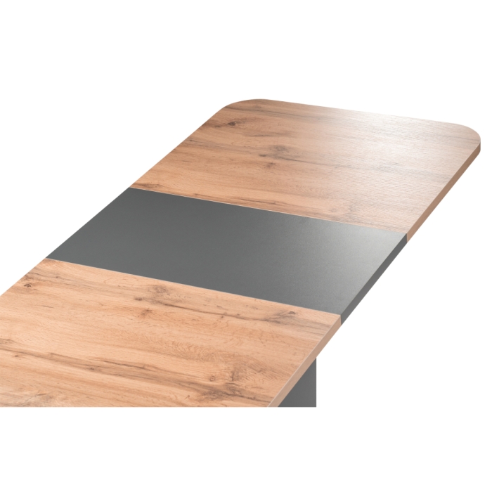 Стол на тумбе Лурвин 110(145)х68х75 дуб вотан / графит