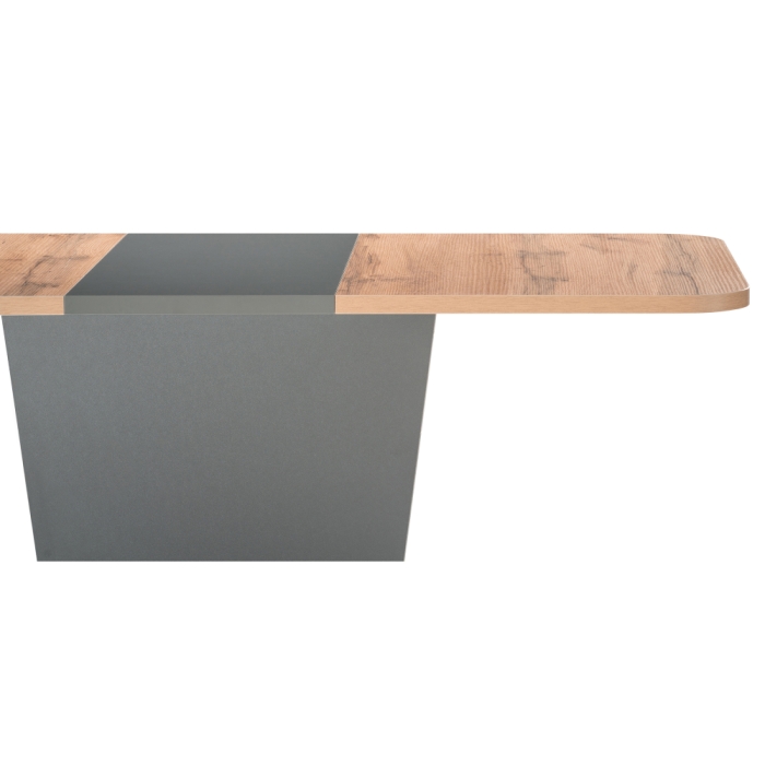 Стол на тумбе Лурвин 110(145)х68х75 дуб вотан / графит