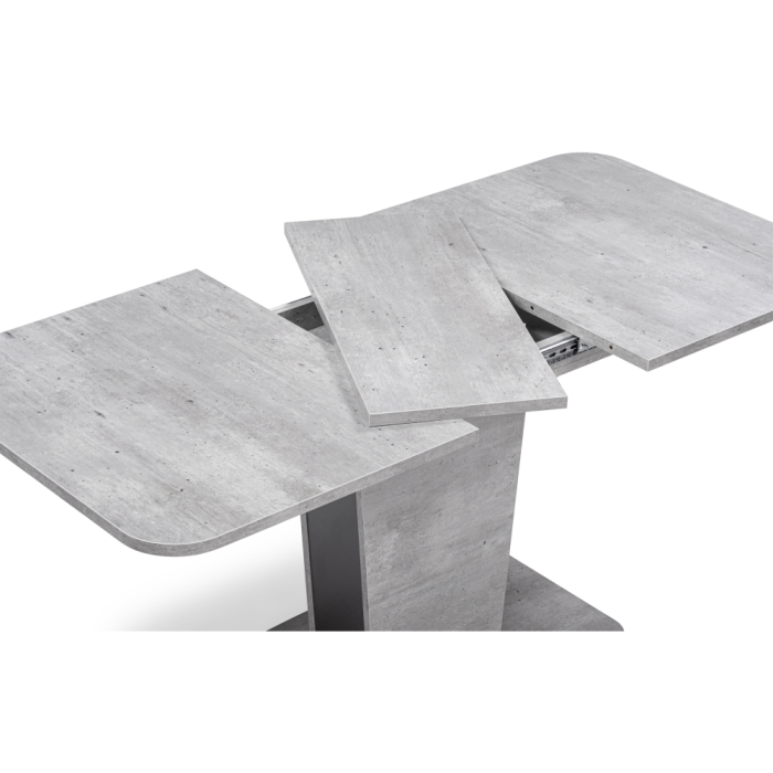 Стол на тумбе Токио-28 120(152)х75х76 метрополитан грей / антрацит